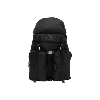 PRADA Leather Backpack Men's Black