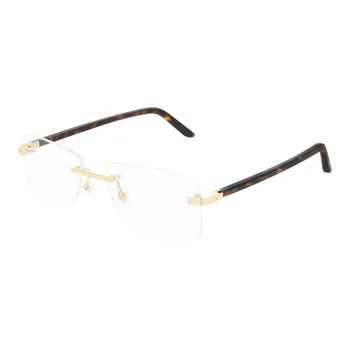 Cartier Eyeglass Frames Unisex Tortoiseshell Gold
