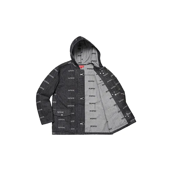 Supreme Logo Denim Turnout Jacket-2