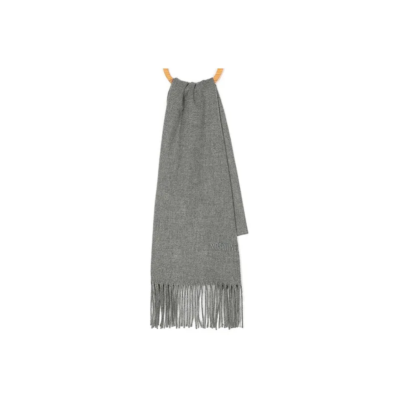 MOSCHINO Knit Scarves Unisex Dark Gray-2