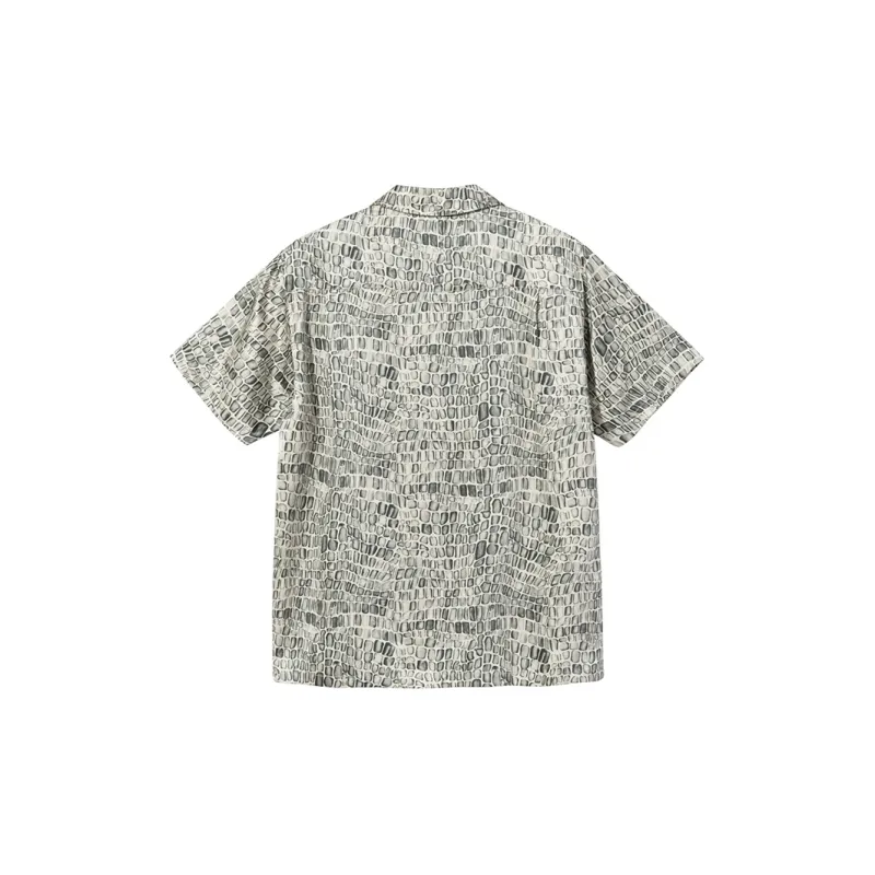Stussy Croc Pattern Silk Shirt-1