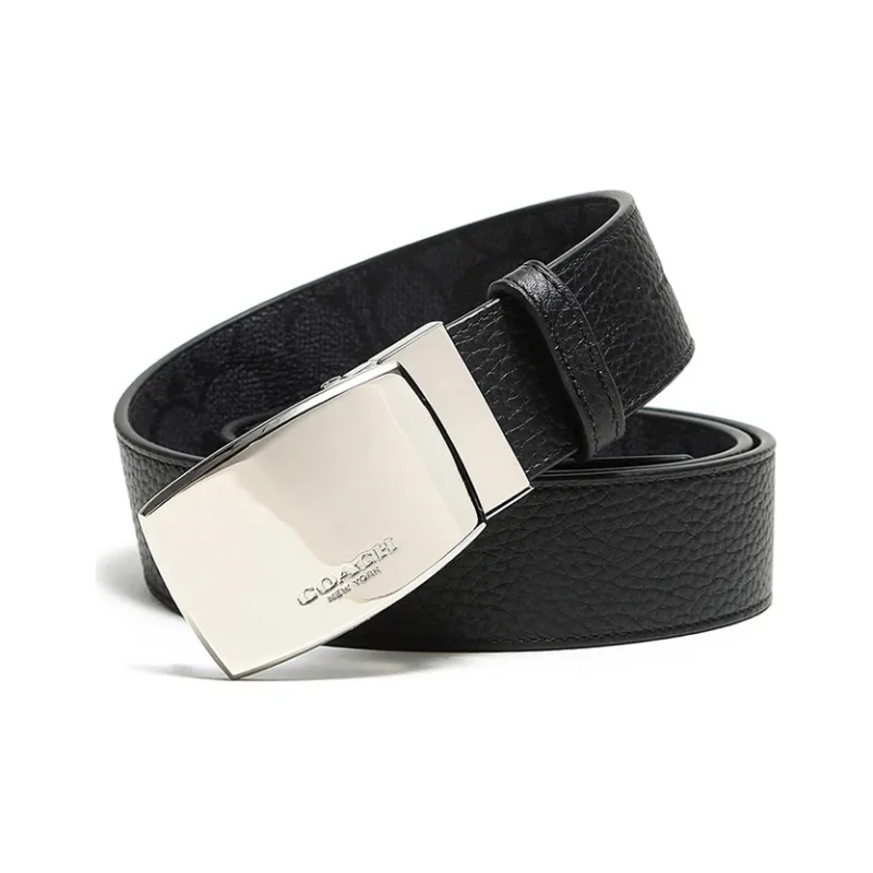 COACH Wide Plaque Reversible Belt-3