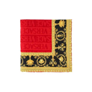 VERSACE Baroque Trim Beach Towel
