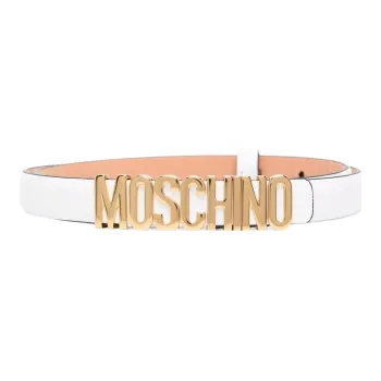 MOSCHINO Lettering Logo Buckle Belt