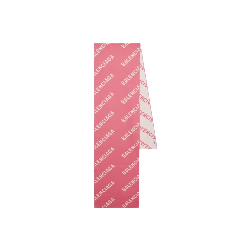 Balenciaga Knit Scarves Women's White Pink-0