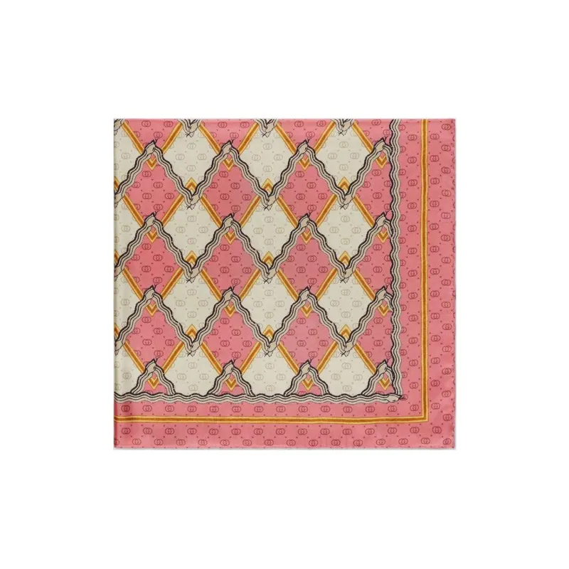 GUCCI 2000 2015 Gg Snake Silk Scarf Scarves-1