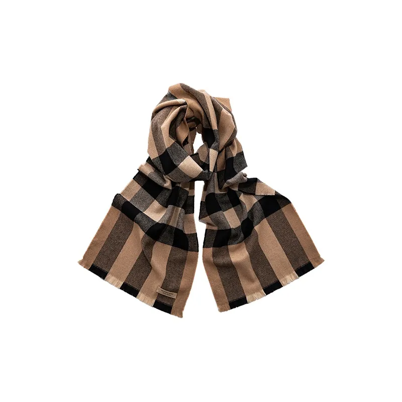Burberry Knit Scarves Unisex Camel-1