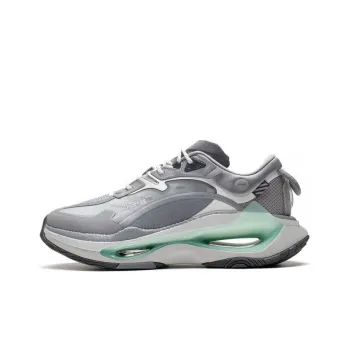 LiNing Beyond Anti Slip And Wear Resistant Lightweight Rebound Low Top Sports Casual Shoes Men's Gray White