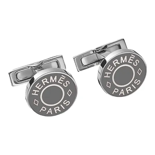 HERMES Licol 2 Cufflinks Gray Male