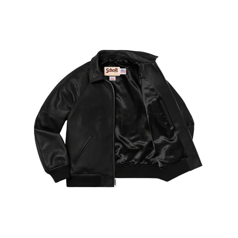 Supreme Martin Wong Leather Varsity-2