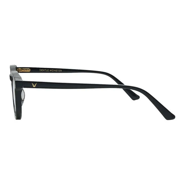 GENTLE MONSTER Plate Frame Round Eyeglass Frames Unisex Black-3
