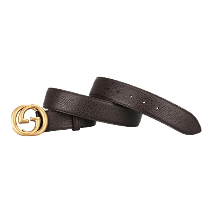 GUCCI Interlocking G Leather Belt-3