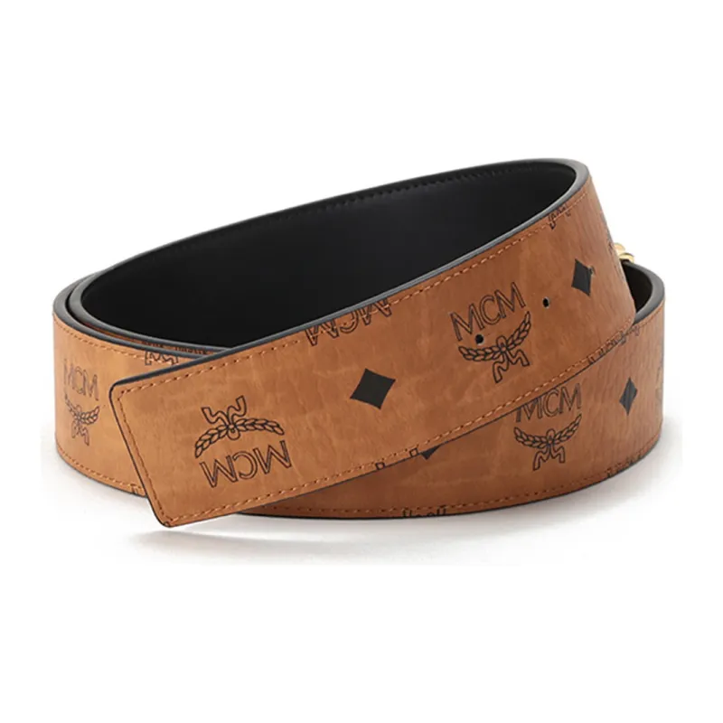 MCM Claus M Reversible Belt Visetos 1.75W 51In/130Cm-4