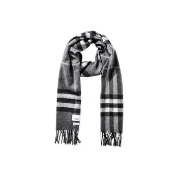 Burberry Knit Scarves Unisex Black Gray Color