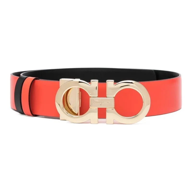Ferragamo Leather Belts Unisex Red-0