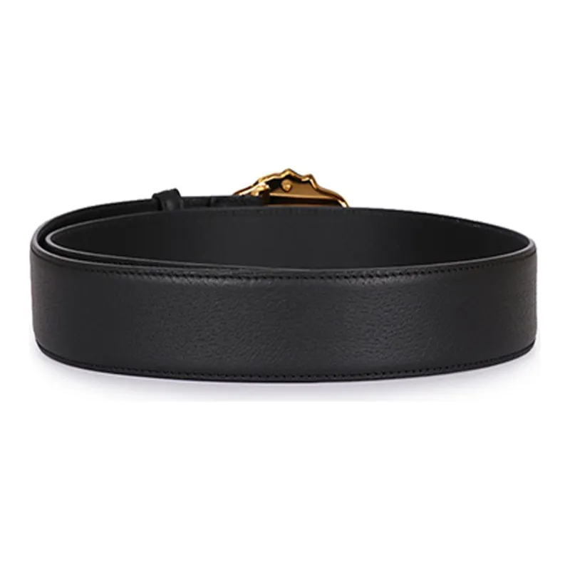 FANSIZHE Cow Leather Belts Men's Black Width  3.8cm-2