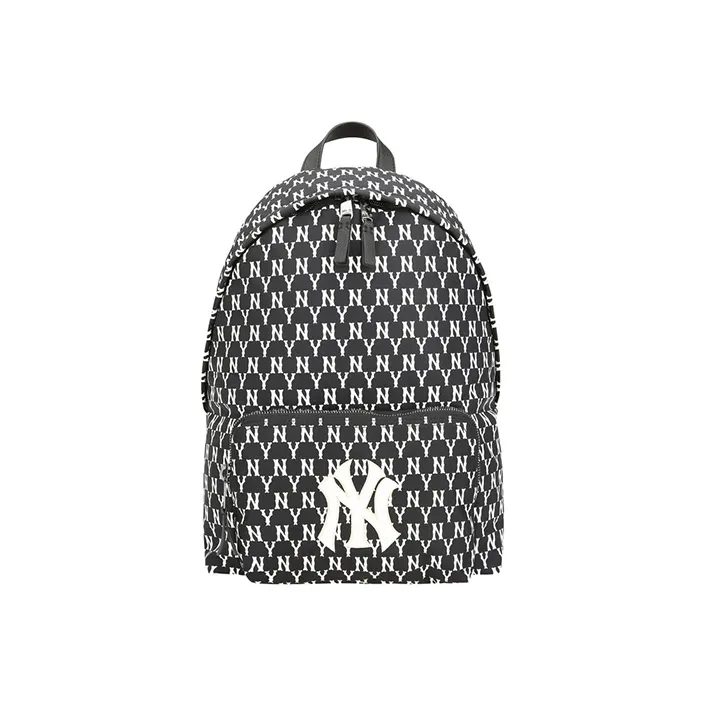 MLB Polyester Backpack Large Size Unisex Black White-0