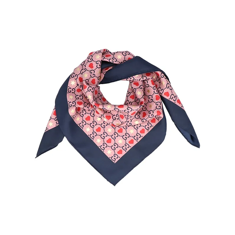 GUCCI Silk Scarves Women's Pink GG Print-2