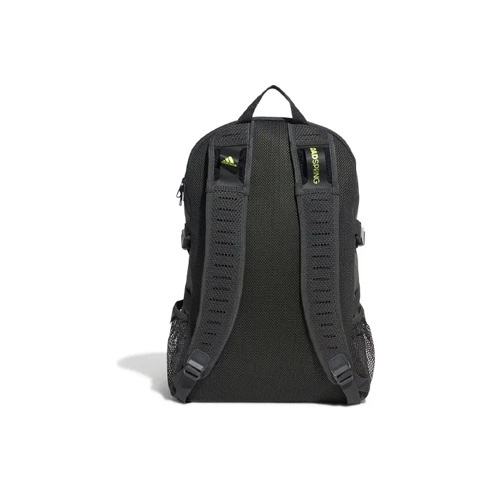 Adidas Polyester Backpack Regular Solid Gray/Neon Yellow-2