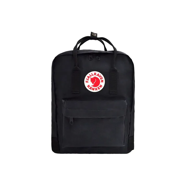 Fjallraven Kanken Polyester Backpack Medium Size Unisex Black-0