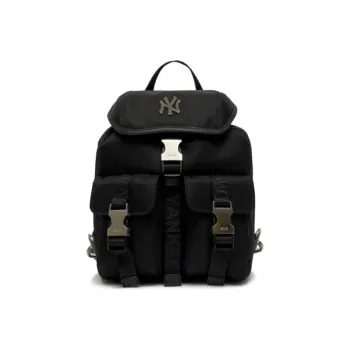 MLB Nylon Fabric Backpack Regular Unisex Black