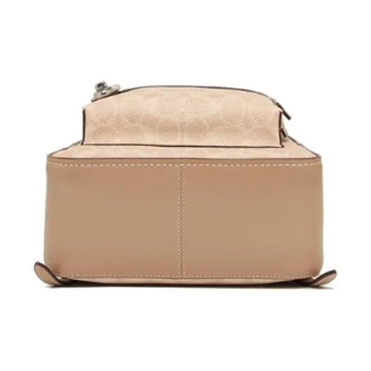 COACH Campus Canvas Backpack Small Size Women's Milk Tea Beige-4