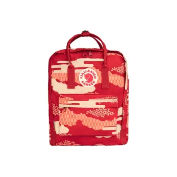 Fjallraven Kanken Cotton And Polyester Blend Backpack Women's Red