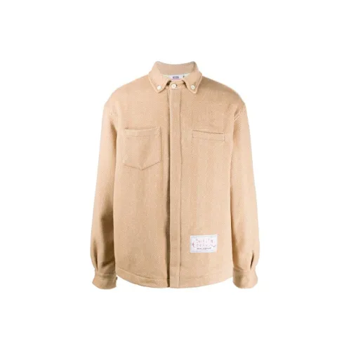 GCDS Shirts Men Khaki