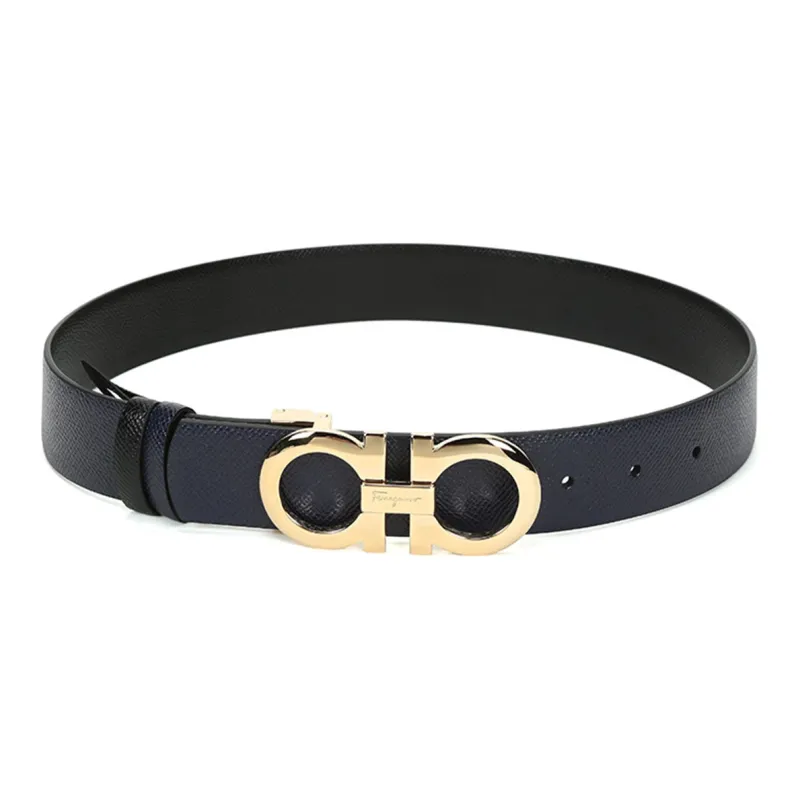 Ferragamo Leather Belts Women's Blue Black-2