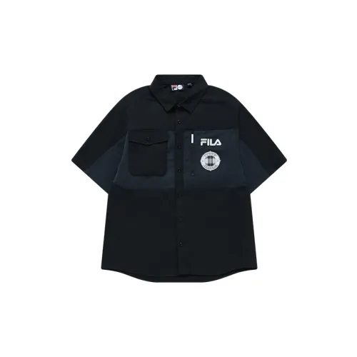 FILA FUSION TOKYO STUDIO Shirts Men Pitch Black