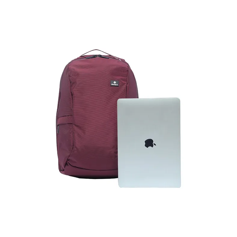 SWIZA Nylon Laptop Backpack Men's Brick Red-4