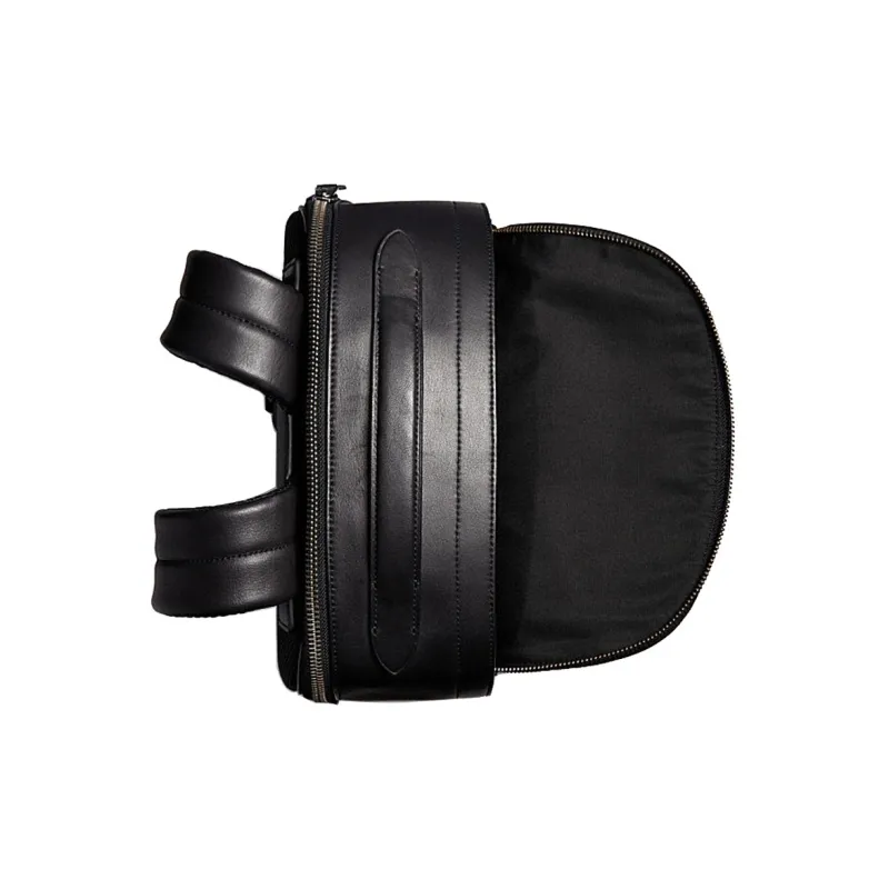 COACH Graham Coated Canvas With Smooth Cow Leather Backpack Large Size Men's Charcoal Black-2