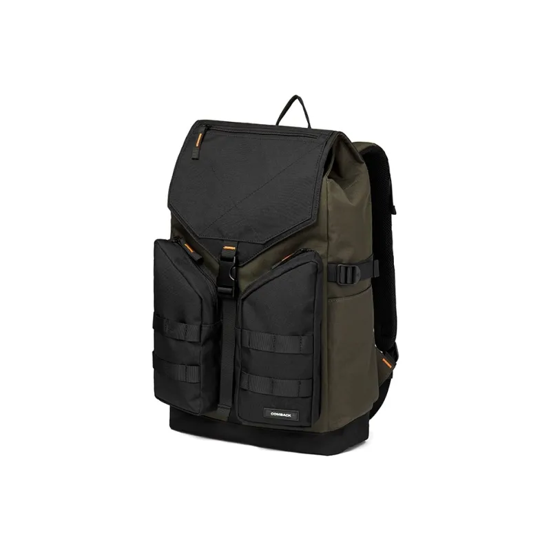 COMBACK Polyamide Laptop Bag Backpack Tubas Unisex Black/Green Color-0
