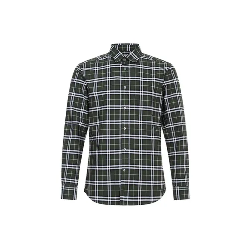 Burberry Shirts Men Seaweed Color