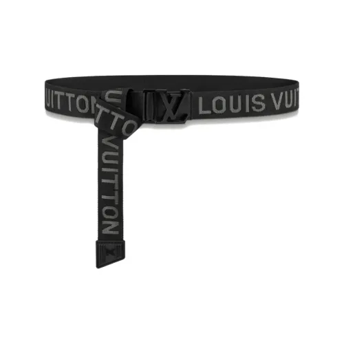 LOUIS VUITTON Leather Belts Men Black