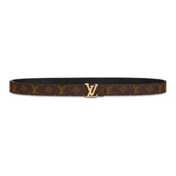 LOUIS VUITTON Cow Leather Leather Belts Women's Brown Width  2cm