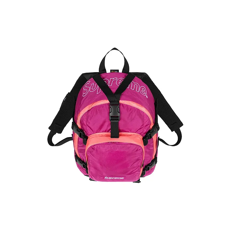 Supreme FW19Supreme FW19 Week 8 Nylon Travel Bag Backpack Regular Unisex Rose Red-2