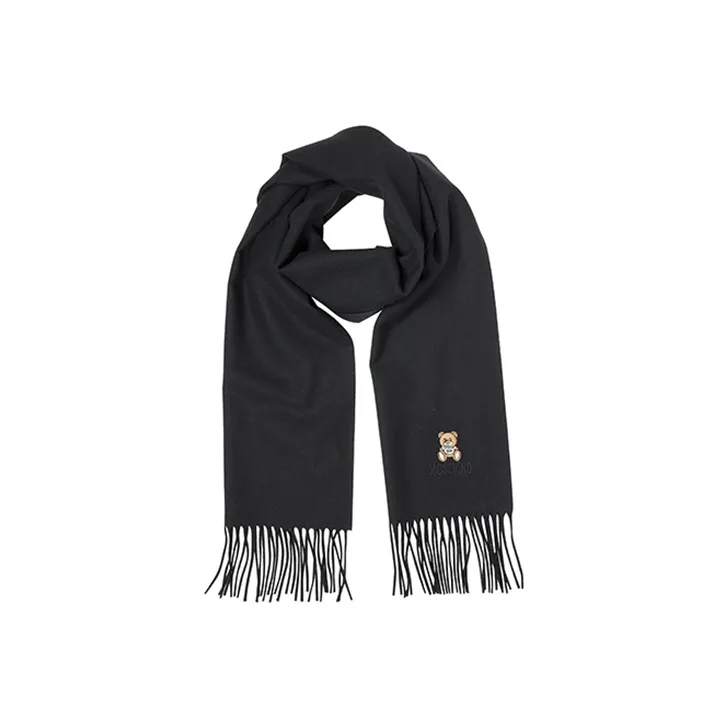 MOSCHINO Knit Scarves Unisex Black-1