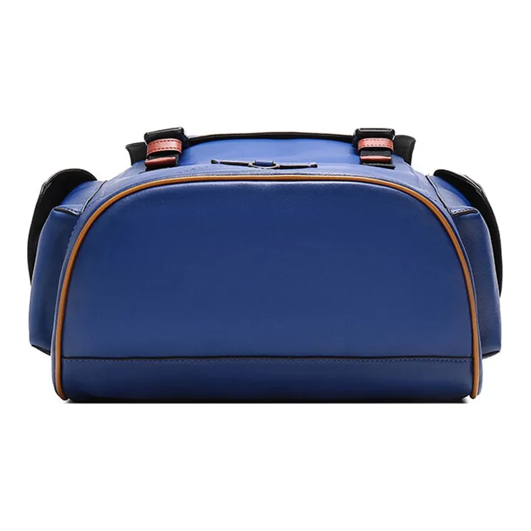 COACH Rivington Leather Travel Bags Backpack Large Size Men's Blue-5