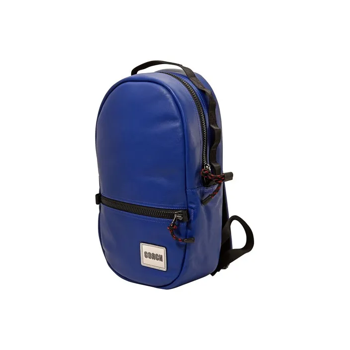 COACH Pacer Cow Leather With Textile Backpack Medium Size Women's Blue-2