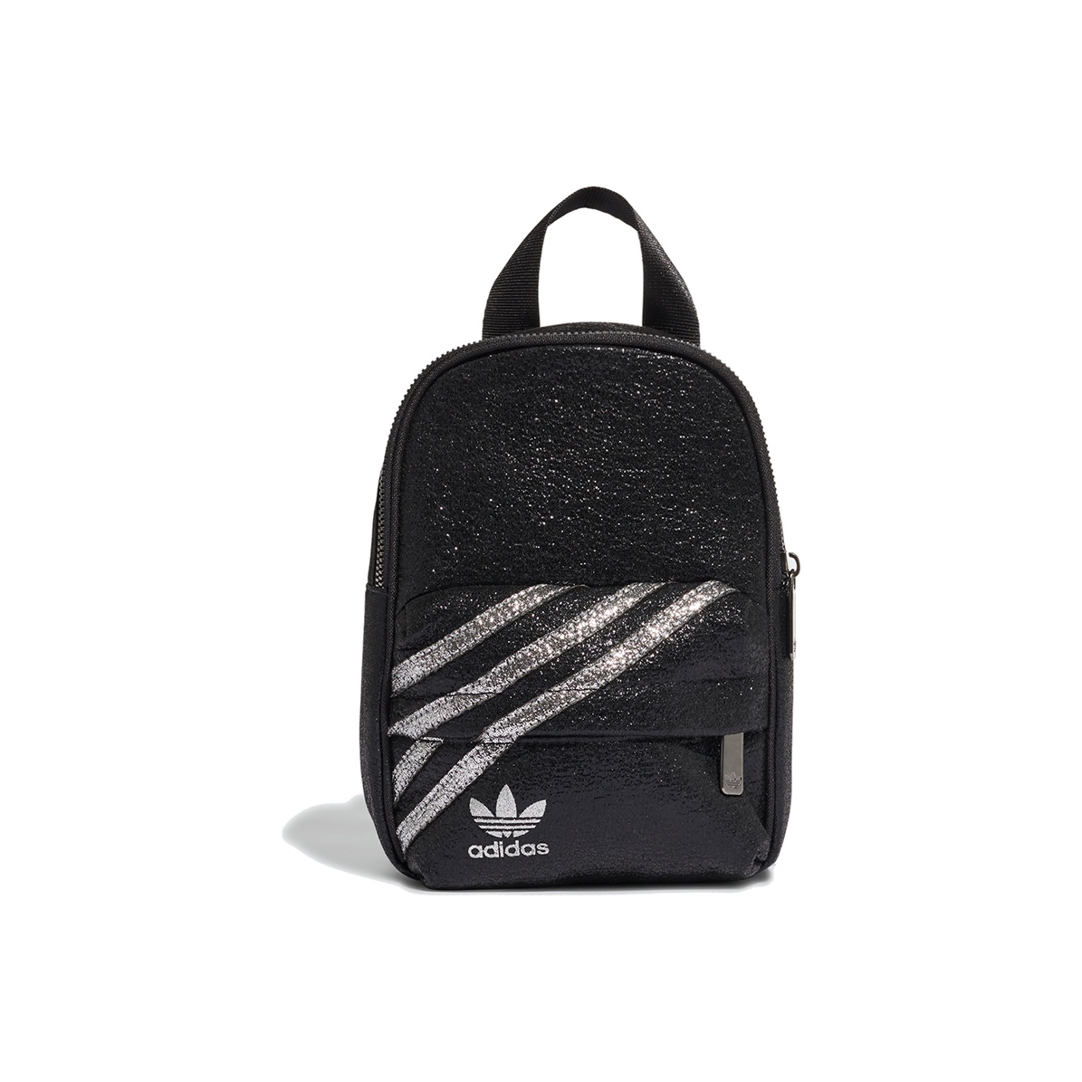adidas originals leather look mini backpack in black
