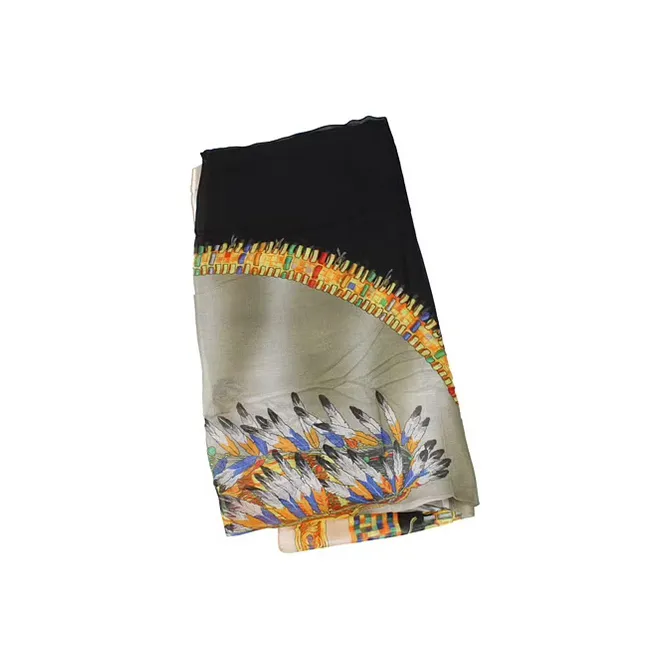 VERSACE Silk Scarves Unisex Gray-1