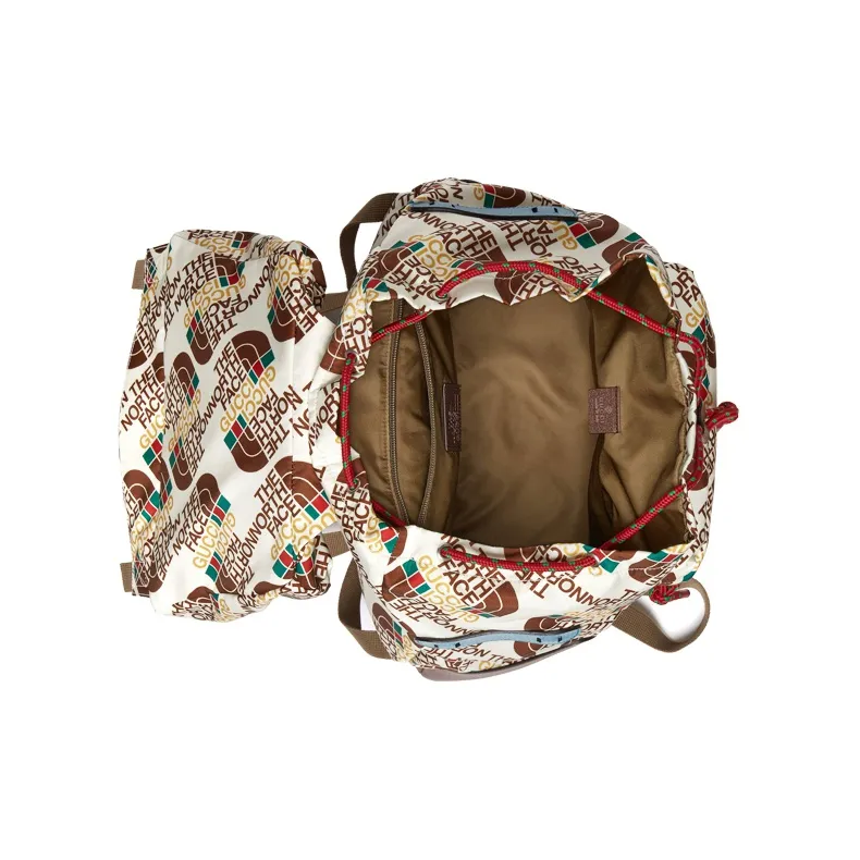 GUCCI The North Face Collaboration Nylon With Leather Double Pocket Backpack Unisex White-15