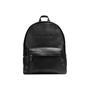 COACH Charles Leather Backpack Large Size Men's Black
