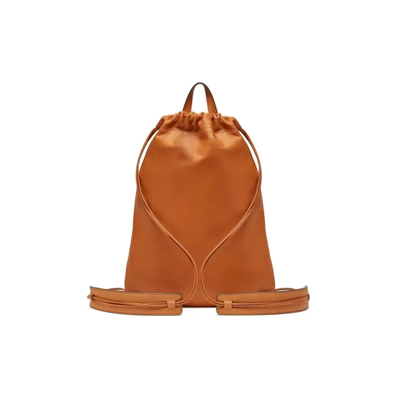 FENDI Cow Leather Backpack Regular Men's Brown-2