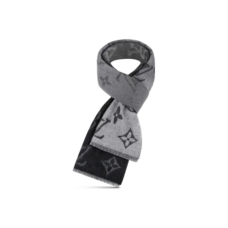 LOUIS VUITTON Monogram Cashmere Knit Scarves Men's-1