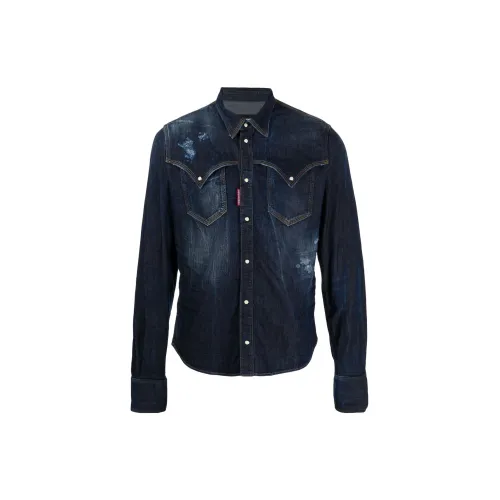 DSQUARED 2 Shirts Men Blue