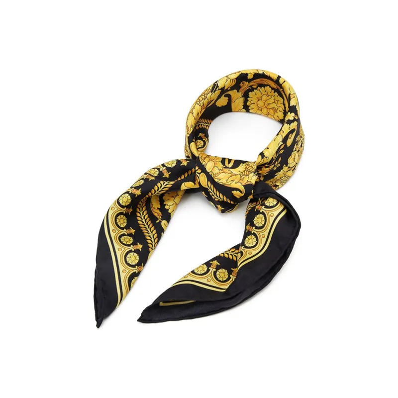 VERSACE Floral-print Silk Scarf-1