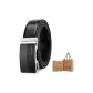 Plain Smooth Black Strap Gunmetal Buckle