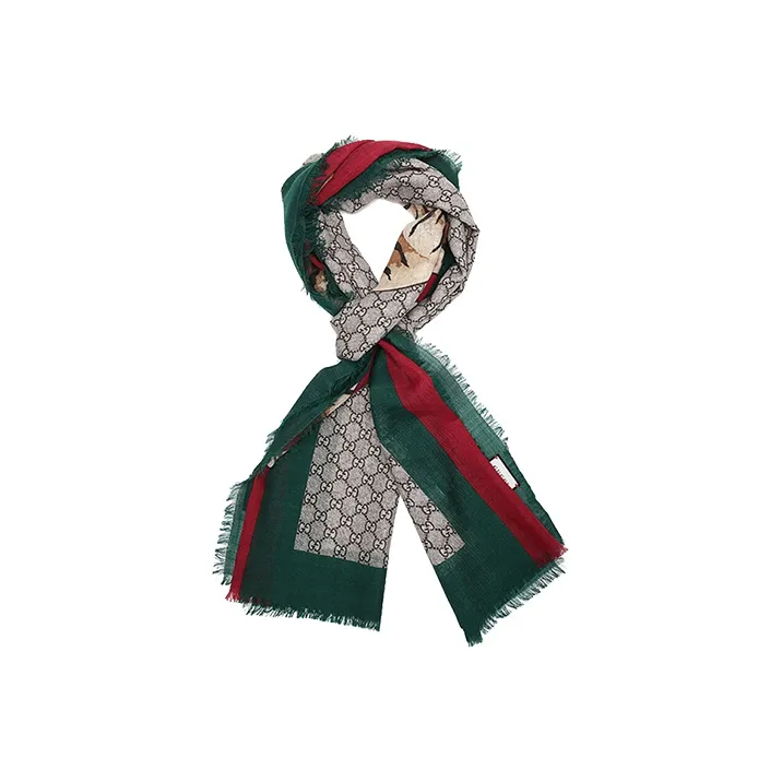 GUCCI Knit Scarves Men Beige-3